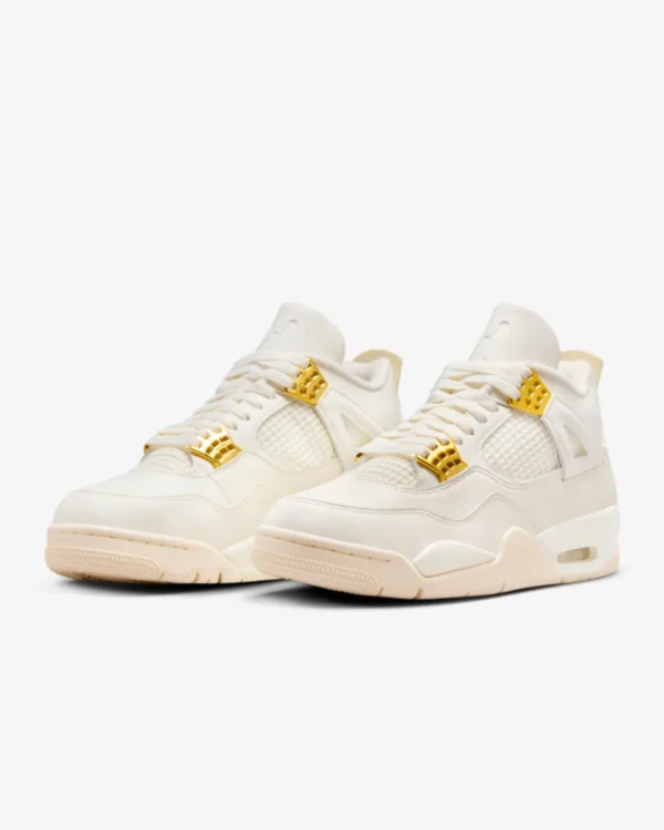 Jordan 4 Retro White And Gold (W) - Imagen 3