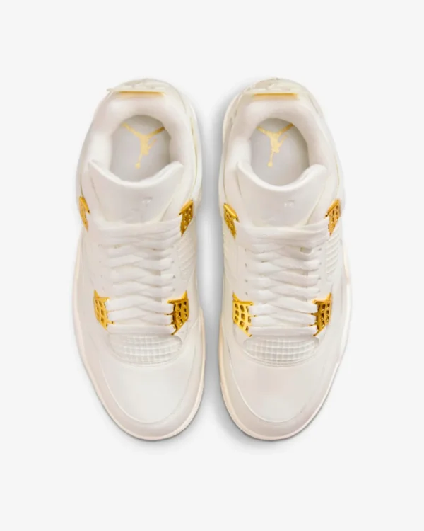 Jordan 4 Retro White And Gold (W) - Imagen 4
