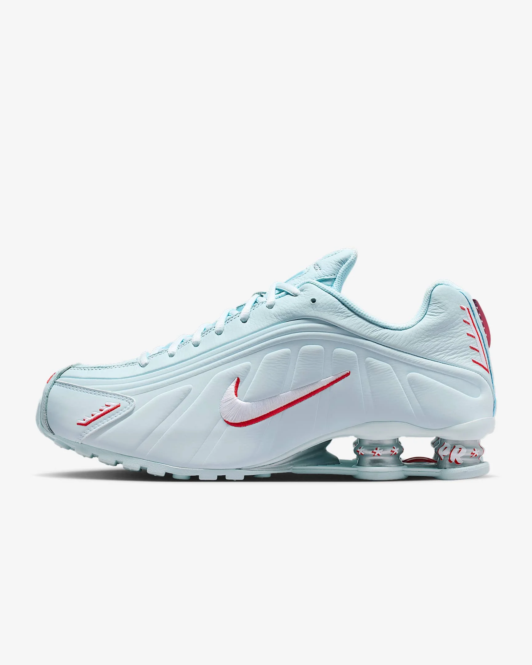 Nike Shox R4 Blue and University Red